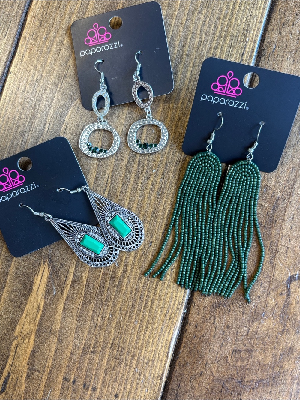 Paparazzi Green Earring Lot
